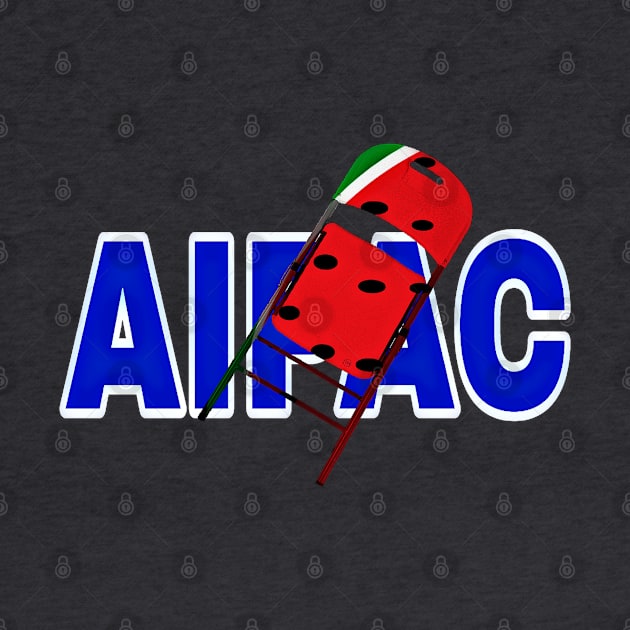 Folding Chair To The Israel Lobby - Watermelon - Back by SubversiveWare